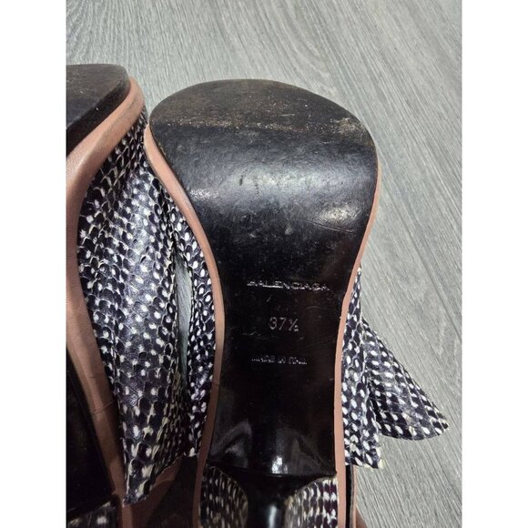 Balenciaga Python Style Printed Leather Sandals Black 37,5 S000032 - Picture 11 of 11